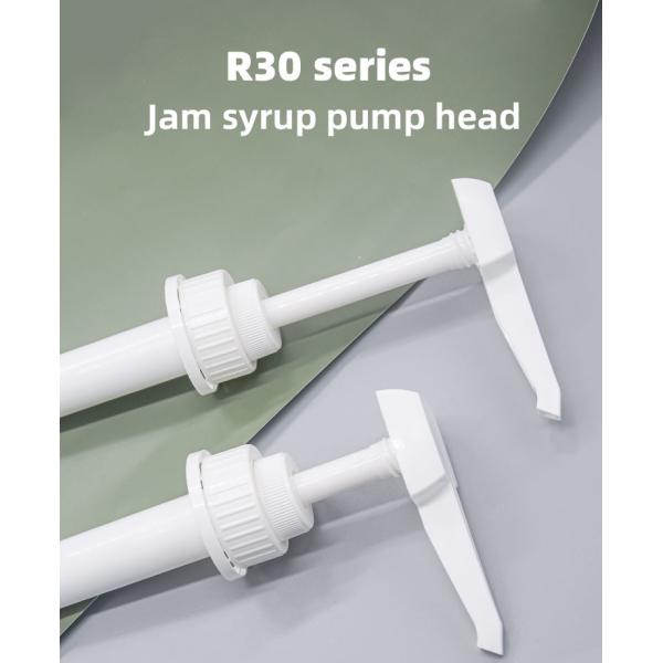 15 / 30cc Dosage Square Head Plastic Sauce Dispenser Pump For Ketchup 38mm 43mm