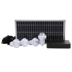 Off Grid Solar Home Lighting Systems With Mobile Charger 7.4V 2600mAh Big