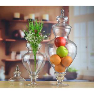 Bird Handle Glass Canister With Lid