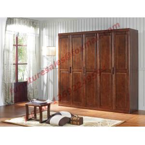 Open Doors Wardrobe in Solid Wood Bedroom Furniture Sets
