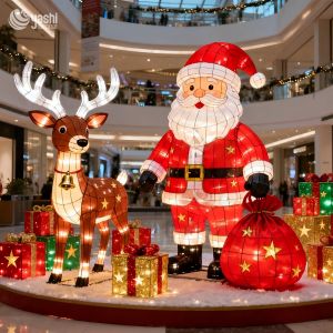 Handmade Christmas Lanterns, Christmas Tree, Santa Claus, Reindeer Outdoor