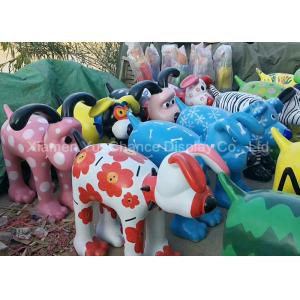 Custom Large Fiberglass Animals Fiberglass Dog Statues With Different Logo