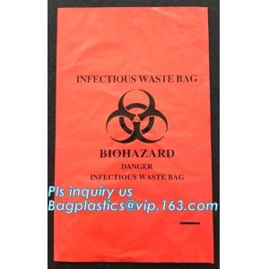 Yellow infectious medical waste disposal plastic bag Biohazard garbage bags,