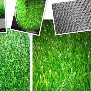 Three Colors Synthetic Playground Turf / 14 Stitch 30mm Artificial Grass