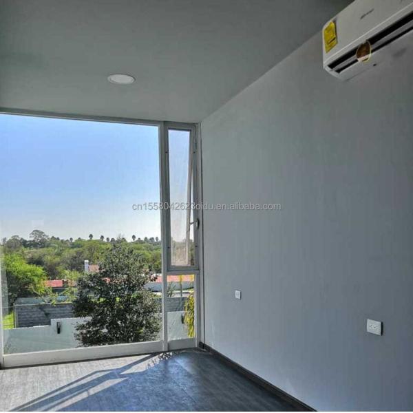 Aluminum Alloy Windows Used in 20 Foot Luxury Prefabricated Wooden House with Kitchen and Bathroom