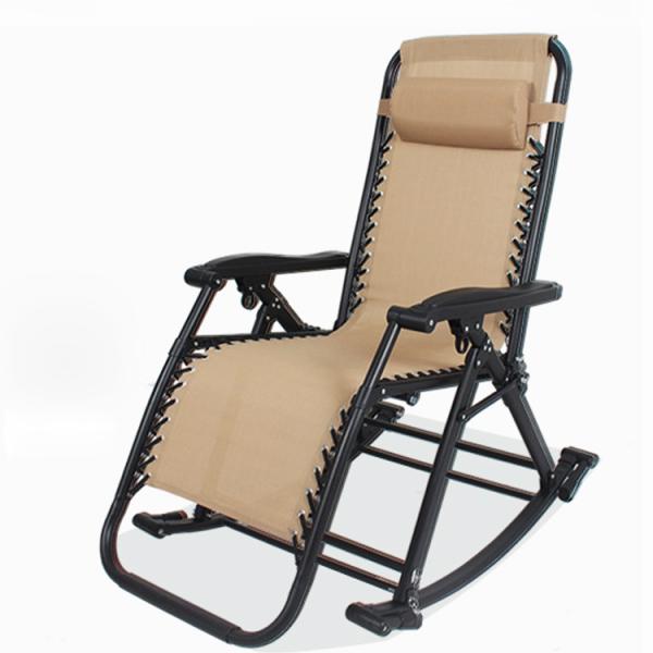 Custom Logo Sun Recliner Lounge Chair Outdoor Garden Camping Foldable Portable Chair