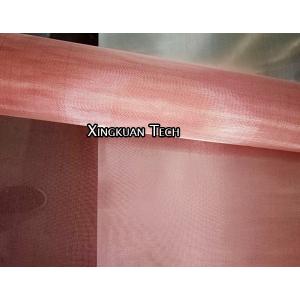 120mesh Copper Wire Mesh Aperture 0.13 - 0.16mm Plain Weave Red Color