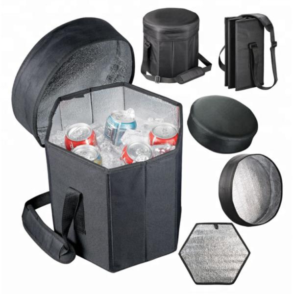 Buy Foldable Custom Insulated Lunch Cooler Bag Seat 600D Polyester Fashionable at wholesale prices