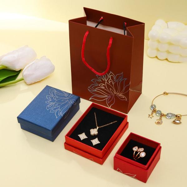 Black Foam Insert Luxury Jewelry Paper Packaging Gift Box