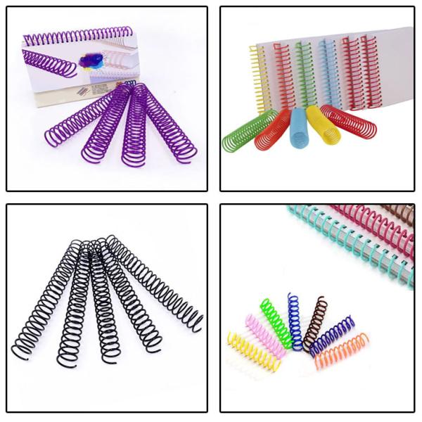 Colored PET 6mm Plastic Spiral Binding Coils 1/4 Inch For Children'S Books Notebooks