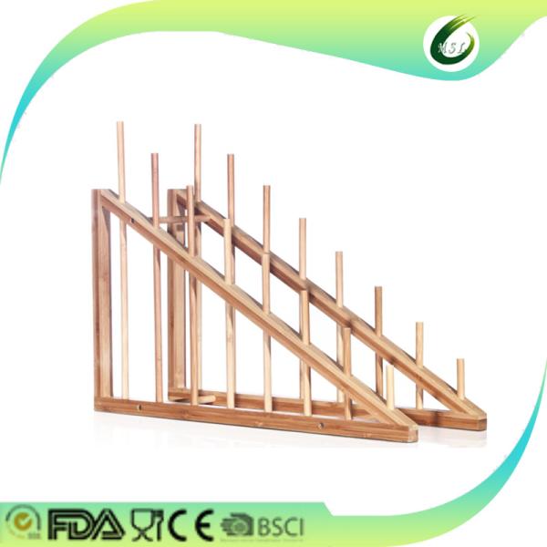 2016 new design bamboo dish drying rack
