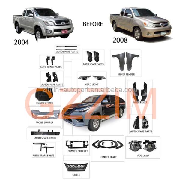 Fortuner 2004-2012 Car Body Kit Front Facelift Kit