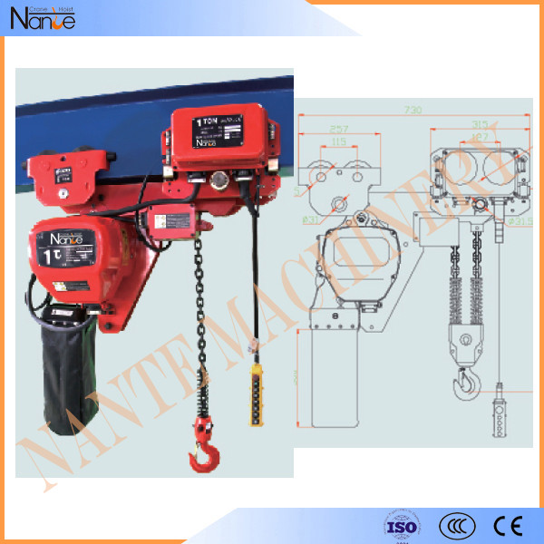 Buy 250kg - 50ton Manual Chain Hoists , Construction Wire Rope Electric Hoist at wholesale prices