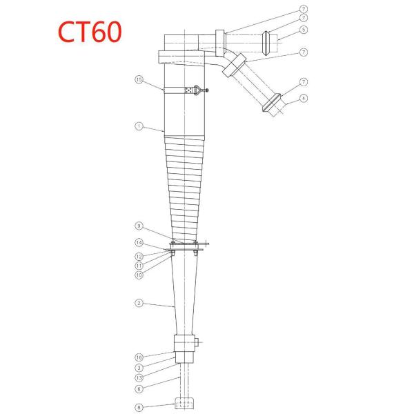 CT30 CT60 Low Consistency Cleaner for Paper Making Machine Equipment