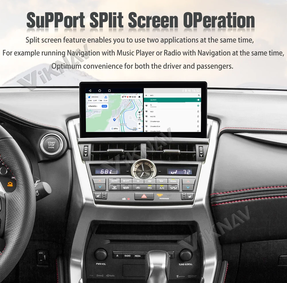 Viknav Car Radio For LEXUS NX NX200 NX200T (2015 2016) 12.3 inch Touch Screen Carplay Car GPS Navigation Multimedia