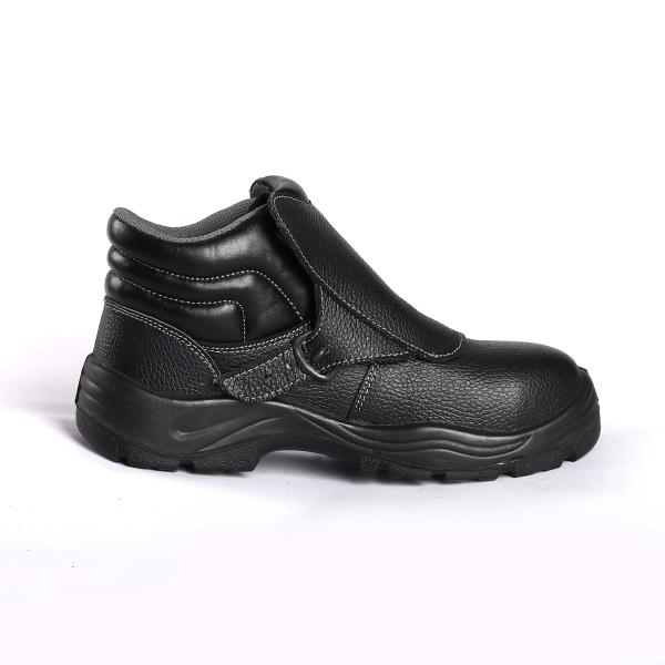 Mid Cut Breathable Genuine Leather Steel Toe Plate Worker Boot For Men And Women Safety Shoes