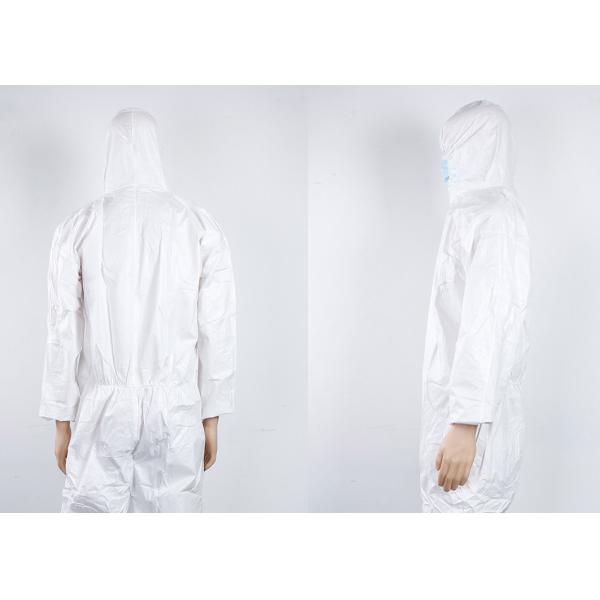 White Disposable Protective Gown Dustproof Anti Droplet Suit Medical Coverall