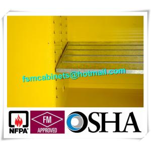 Yellow Industrial Safety Cabinets , Flame Proof Storage Cabinets For Waste