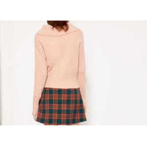 Lapel Collar Womens Knit Pullover Sweater Wool Jumper