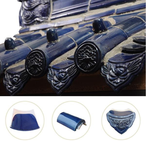 Buy Customizable Traditional Ceramic Chinese Glazed Roof Tiles 180*110mm at wholesale prices