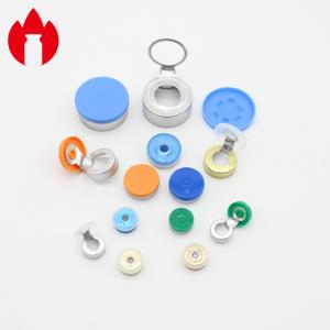 Quality 13mm 20mm 32mm Pharma Crimp Top Aluminum Plastic Tear Off Cap for sale