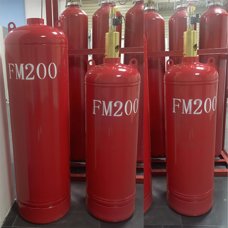 Quality 120L Red FM200 Pipe Network System High Quality Fire Suppression Solution for sale
