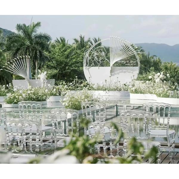 Clear plastic Phoenix chair - close-up detail