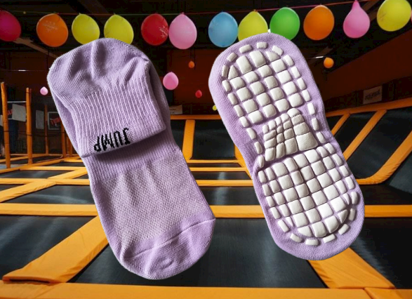 Customized Size Unitix Trampoline Grip Socks High Temperature Non Slip Socks Kid Adult Anti Friction Bounce Yoga Socks