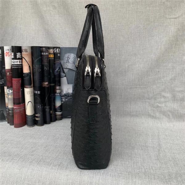 Authentic Exotic Ostrich Skin Businessmen Laptop Briefcase Genuine Real Alligator Leather Male Large Working Handbag