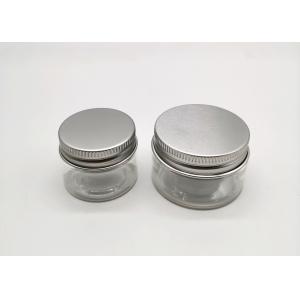 20g Clear PET Cosmetic Cream Jar With Screw Aluminum Cap