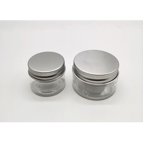 Buy 20g Clear PET Cosmetic Cream Jar With Screw Aluminum Cap at wholesale prices