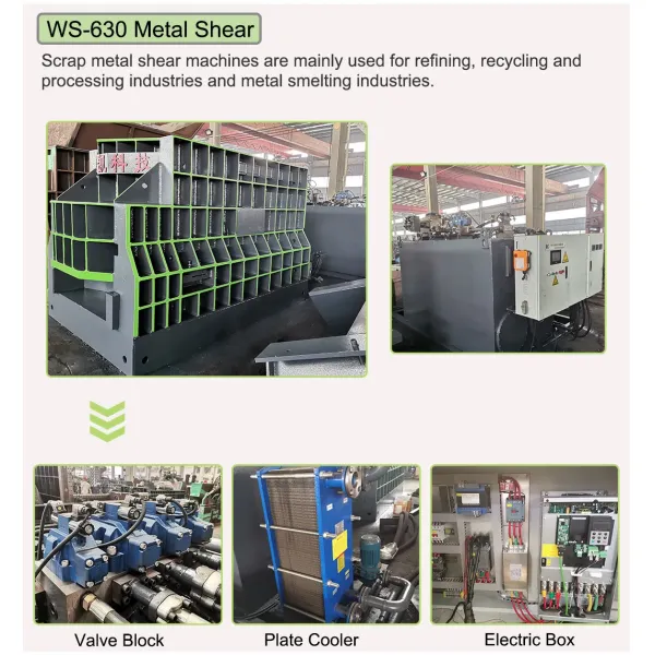 WS-400 Gantry Shear with 4000kn Max Cutting Force 1400mm Blade Length and 4-6t/H Production Rate