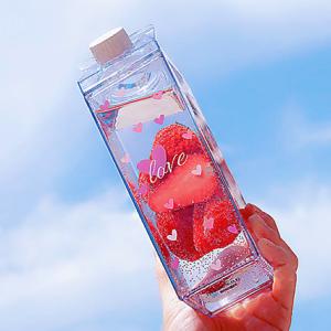 500ML Milk Carton Water Bottle Plastic Bottle In Shape Of Milk Storage Bottle
