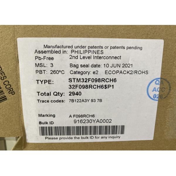Integrated Circuit Chip 64-UFBGA STM32F098RCH6 STM32F098 48MHz Microcontroller