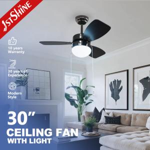 Support Dimmer 30-inch Ceiling Fan with 3 MDF Blades and Pull Chain Light by 1stshine