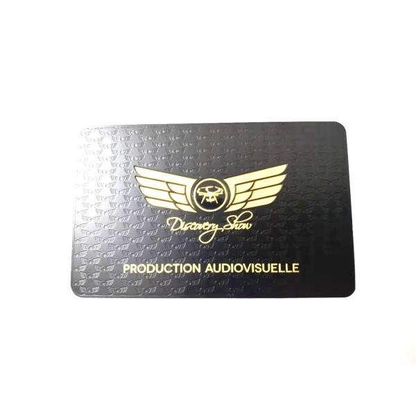 Buy Deep Etching Logo Metal Membership Card With Debossed Texture at wholesale prices