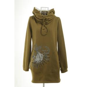 Autumn Ladies Hooded Sweatshirts , Cotton OEM Embroidered