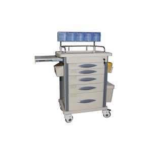 China Anaesthetic Medical Trolleys With Plastic Top Board 2 Drawers on sale
