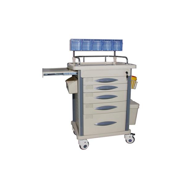 Buy Anaesthetic Medical Trolleys With Plastic Top Board 2 Drawers at wholesale prices