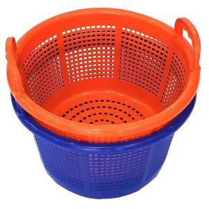 China Stackable Storage Ventilated Seafood M Plastic Shrimp Basket With Handle on sale