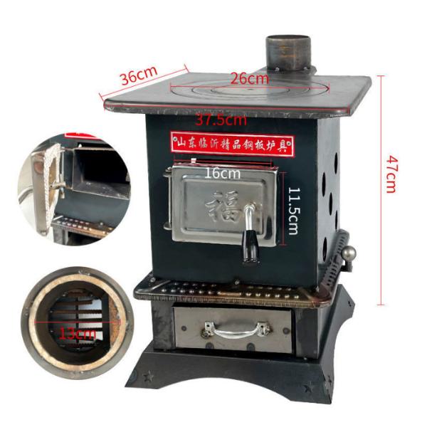 Domestic Heating Stove Burning Coal Indoor Burning Coal Block Burning Carbon Stove In Winter