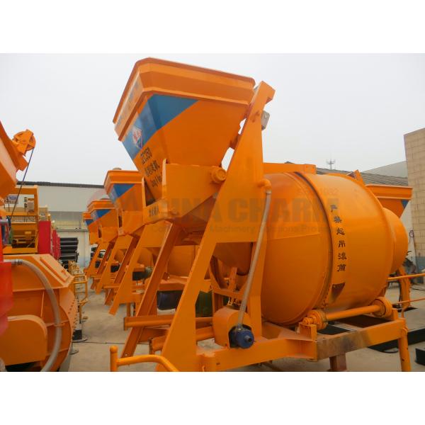 Drum Type Concrete Mixer , Small Portable Cement Mixer 350L Output Volume