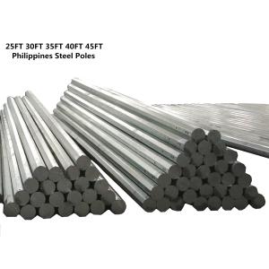 Polygonal Distribution Galvanized Steel Pole Min Yield Strength 345mpa