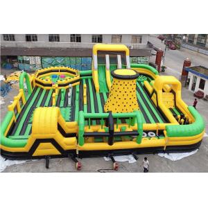 Quality 0.55mm PVC Inflatable Obstacle Course Commercial Tunnel Indoor For Adults for sale