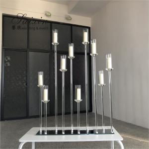 ZT-323H Hot sale luxury event decor centerpieces long base 10 holder crystal