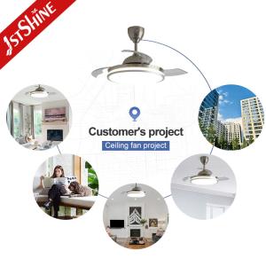 Starry Decorative LED Ceiling Fan with Retractable Hidden Blades and Air