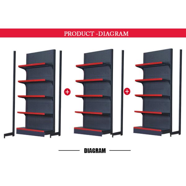 Double-Sided Metal Gondola Shelves for Retail Stores