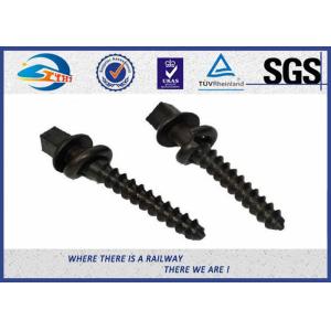 Black painting Track Railway Sleeper Fixing Screws With Washers