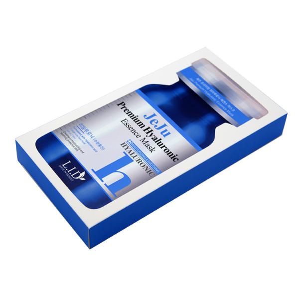 Buy Essence Mask 300gsm Silver Board Printed Cosmetic Boxes Logo Printed at wholesale prices