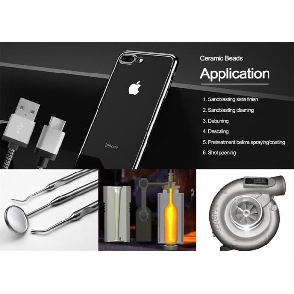 B100 Size 125 - 180 μM Ceramic Blasting Media For Stainless Steel / Aluminum